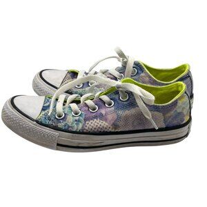 Converse Kids All Star Low-Top Sneakers 5 US Purple/Yellow Canvas
